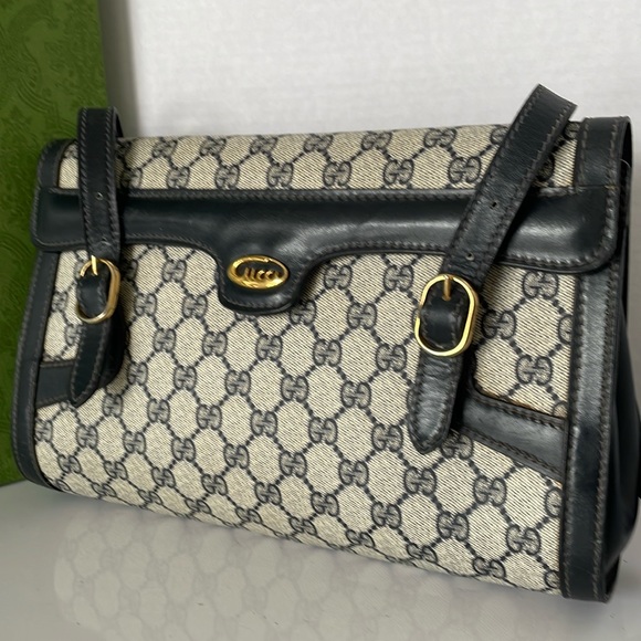 ❌Price Drop❌Authentic Gucci Tote  Leather /Shoulder Bag Cursive. - Picture 5 of 13